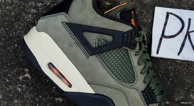 MATERIALS RETAIL Jordan PK READY GOD TO SHIP 4 Undefeated Olive Travis Scott 0510